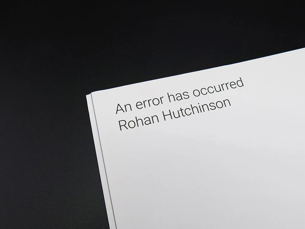 Rohan Hutchinson – An error has occurred (Special Edition with Signed Prints) - Image 6